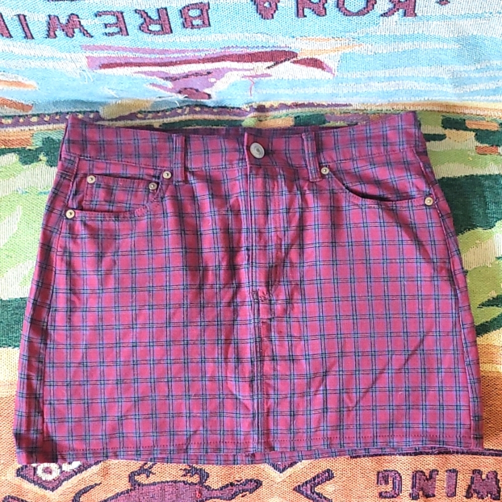 American Eagle Plaid Mini Skirt